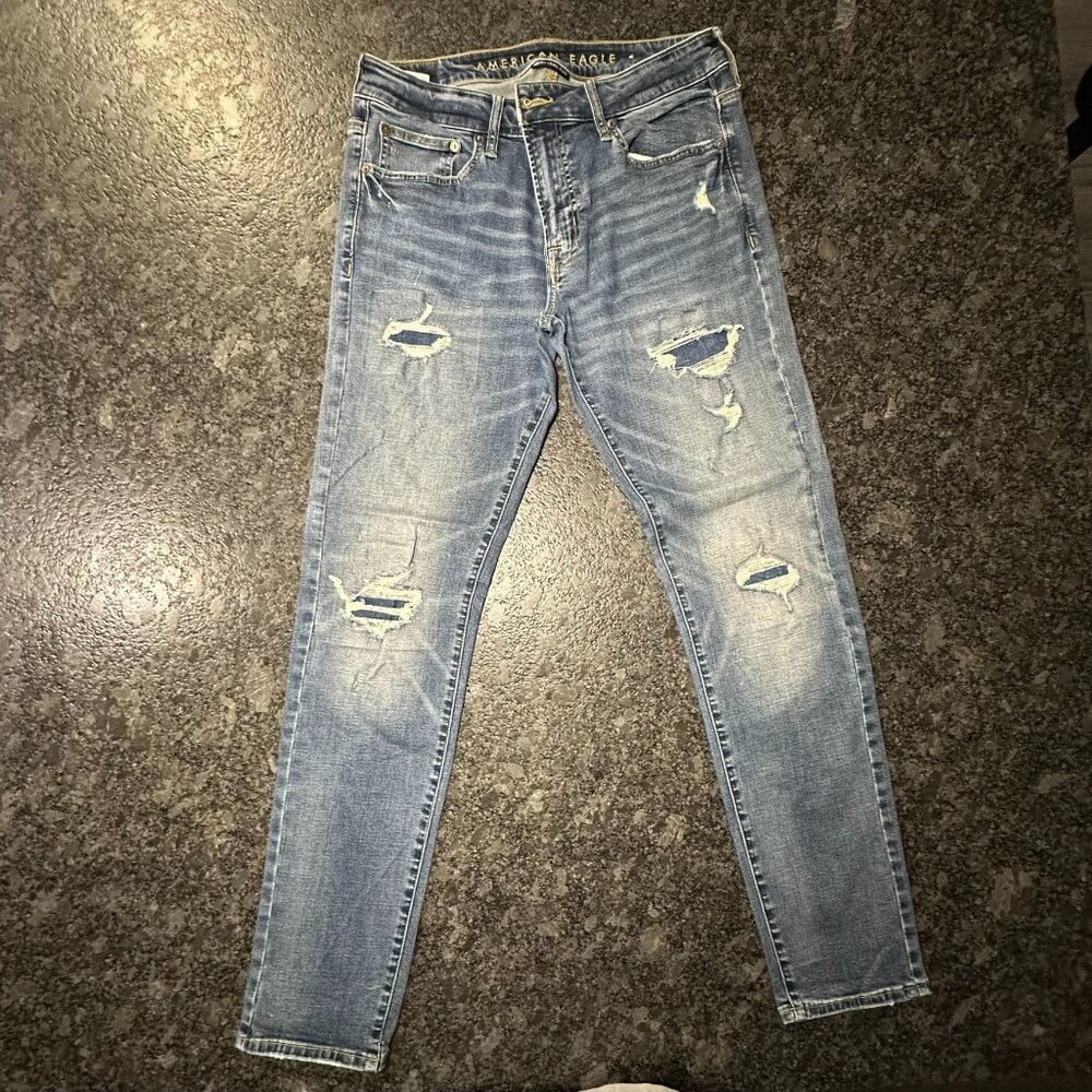 Men's Ripped American Eagle Ne(x)t Level Flex Skinny Jeans